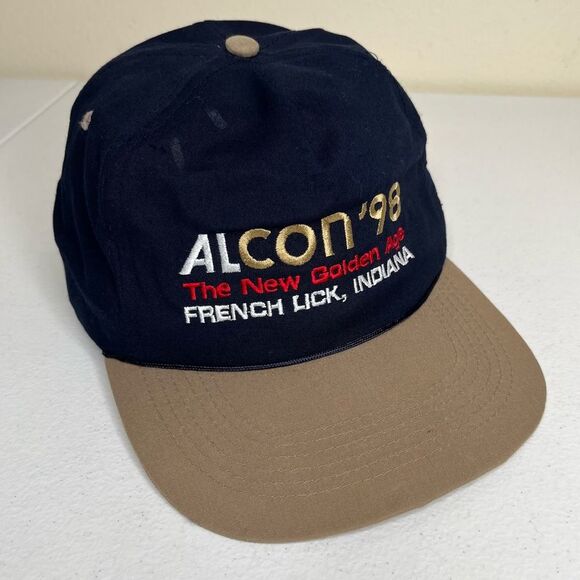 Vintage 90s Alcon 98 The New Golden Age French Lick Indiana Snapback Trucker Hat - Picture 12 of 12